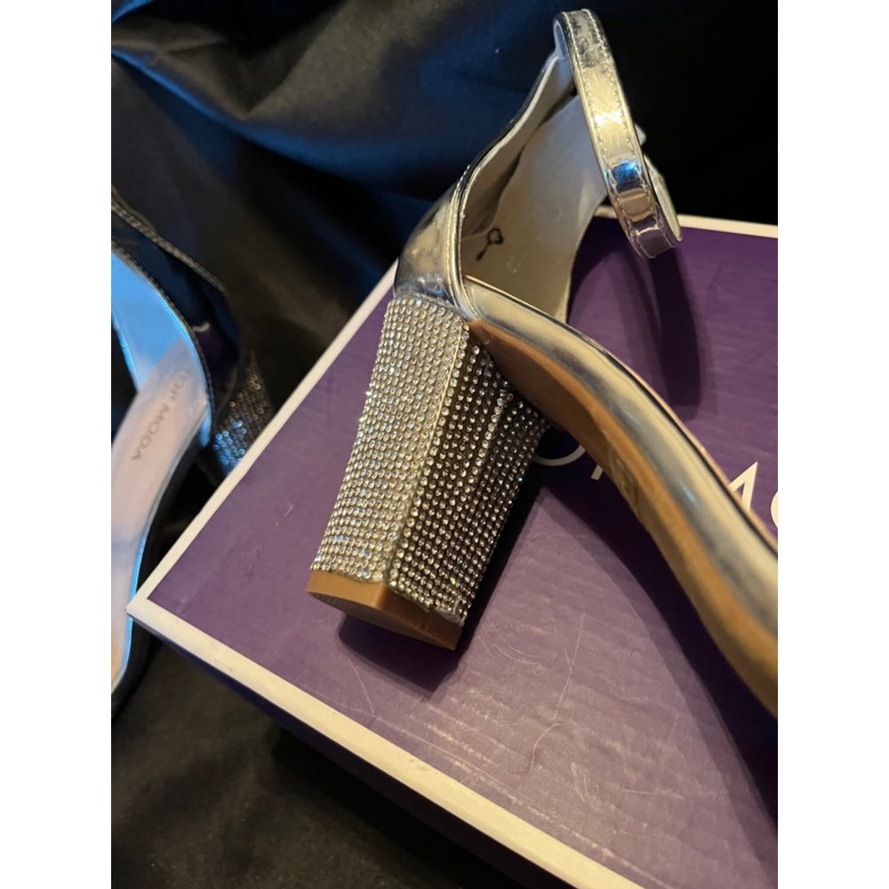 TOP MODA~ CHUNKY BLING HEELS.~8.5 NWOT - Picture 10 of 10